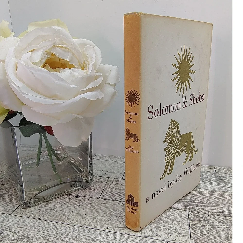 Solomon And Sheba Jay Williams 1959 Book Club Edition HCDJ Gold‎ Lion Cover